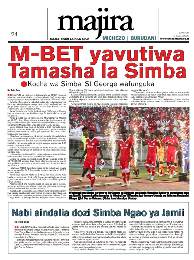 Tanzania Newspaper Updates|Magazeti ya leo 10 August 2022