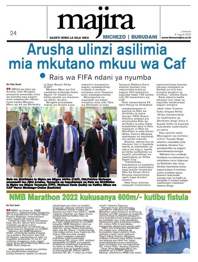 Tanzania newspapers Today|Magazeti Leo 9 August 2022 Tanzania newspapers Today