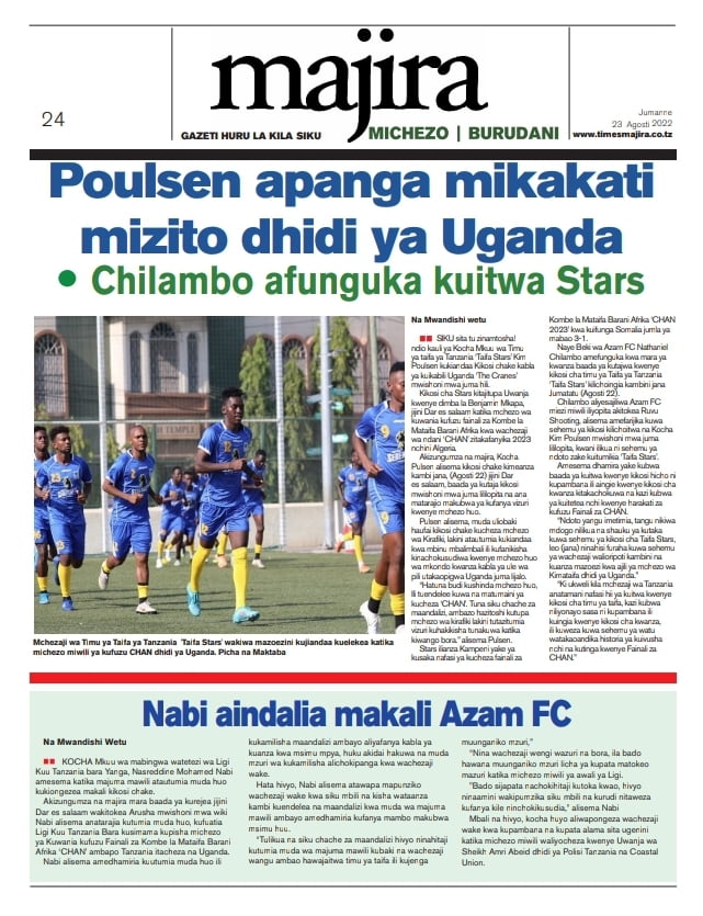 Magazeti ya leo August 23, 2022-Big news of Tanzania newspaper today 23 August 2022.