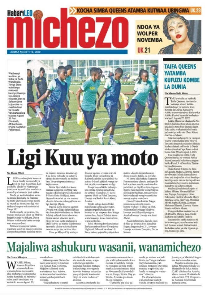Magazeti ya leo August 19, 2022-Big news of Tanzania Newspapers today August 19, 2022