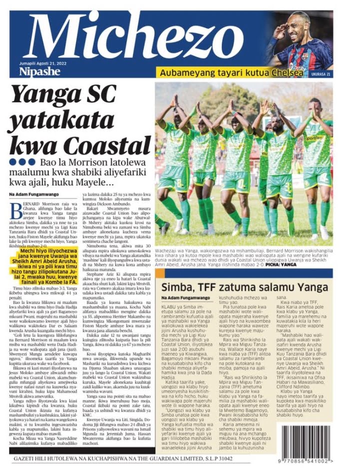 Magazeti ya Leo August 21,2022-Big news of Tanzania newspaper today 21,2022