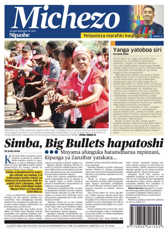Magazeti ya leo 18.09.2022-Tanzania newspaper updates today 18.09.2022