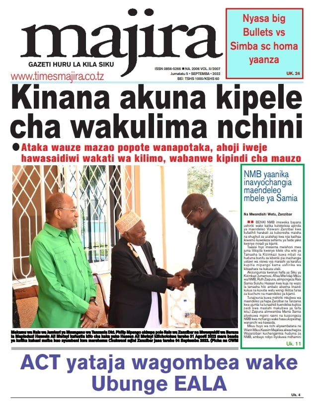 Magazeti ya leo September 5.2022-Big news of Tanzania newspaper today 5.09.2022