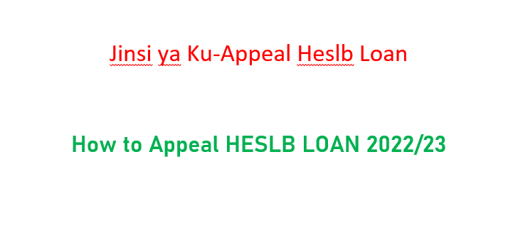How to Appeal HESLB LOAN 2022/23