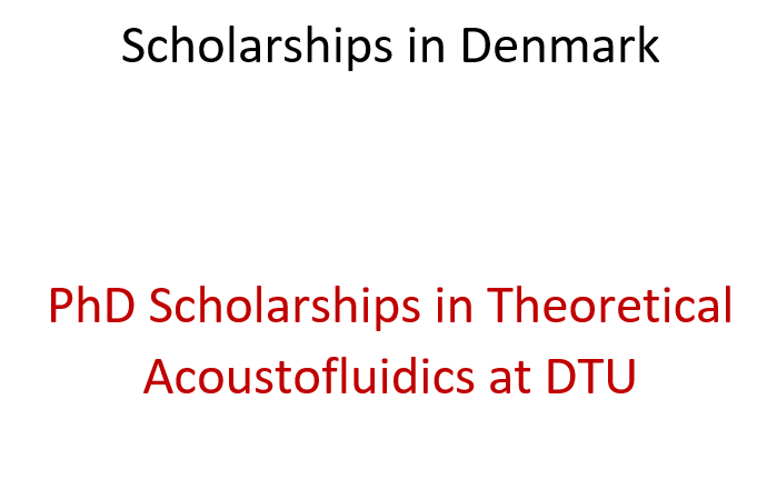 Scholarships in Denmark |PhD Scholarships in Theoretical Acoustofluidics at DTU