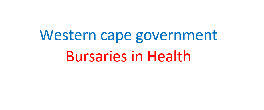 Western cape government Bursaries in Health