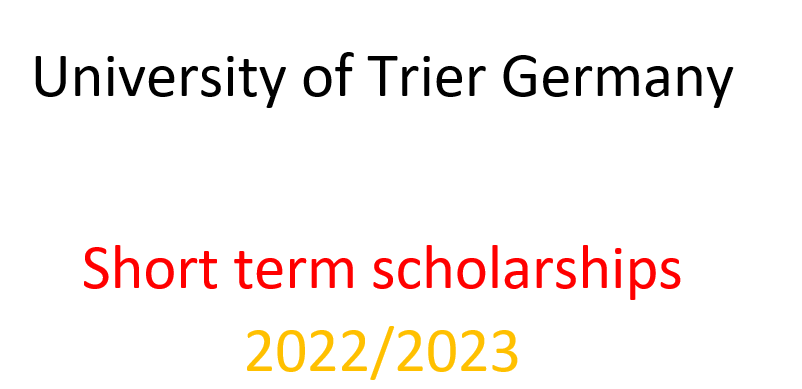 University of Trier Germany short term scholarships 2022/2023