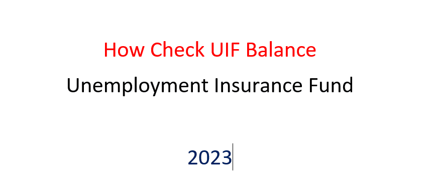 How Check UIF Balance