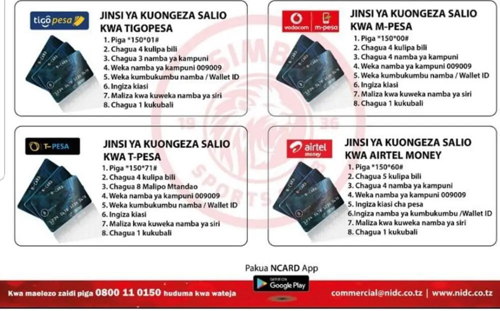 Namna ya Kulipia tiketi N Card Kwa M pesa Tigo pesa & Airtelmoney