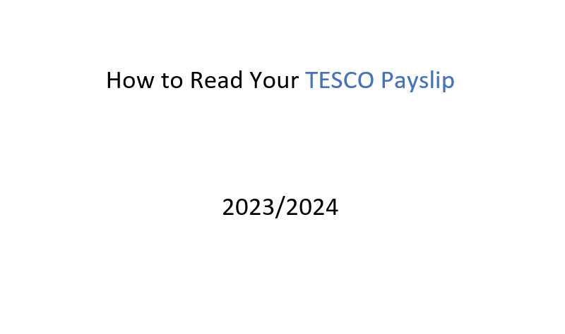 How to Read Your TESCO Payslip 2023/2024