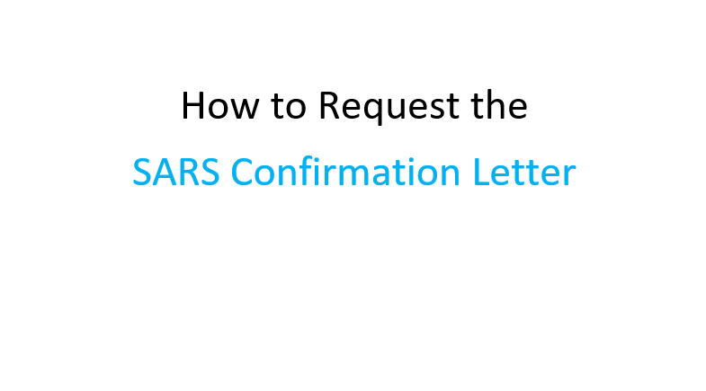 How to Request the SARS Confirmation Letter