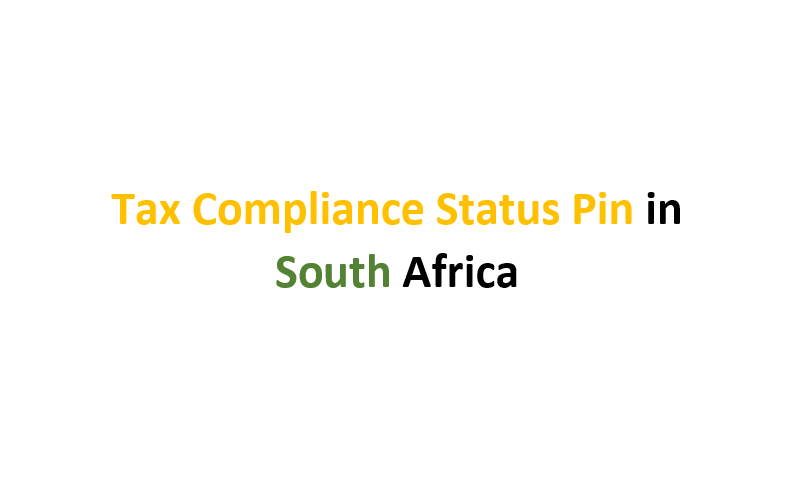 Tax Compliance Status Pin in South Africa
