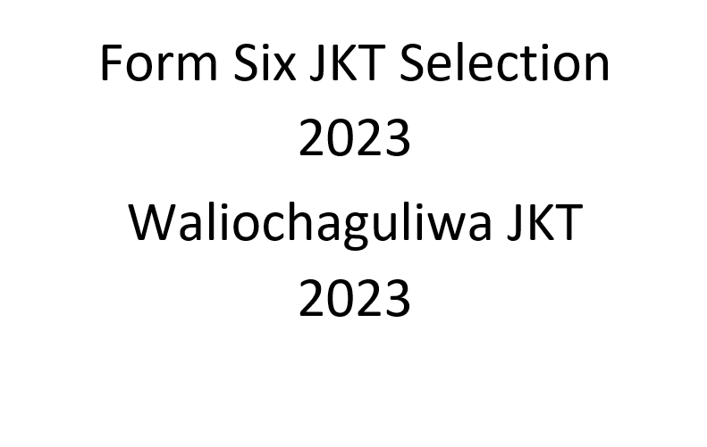 Waliochaguliwa JKT 2023