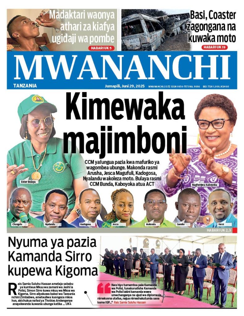 Tanzania News paper today-Magazeti ya leo 29 June 2025