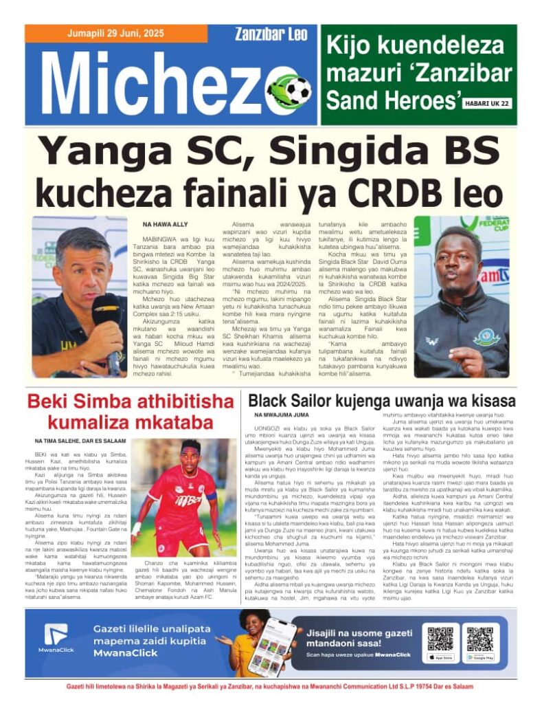Tanzania News paper today-Magazeti ya leo 29 June 2025