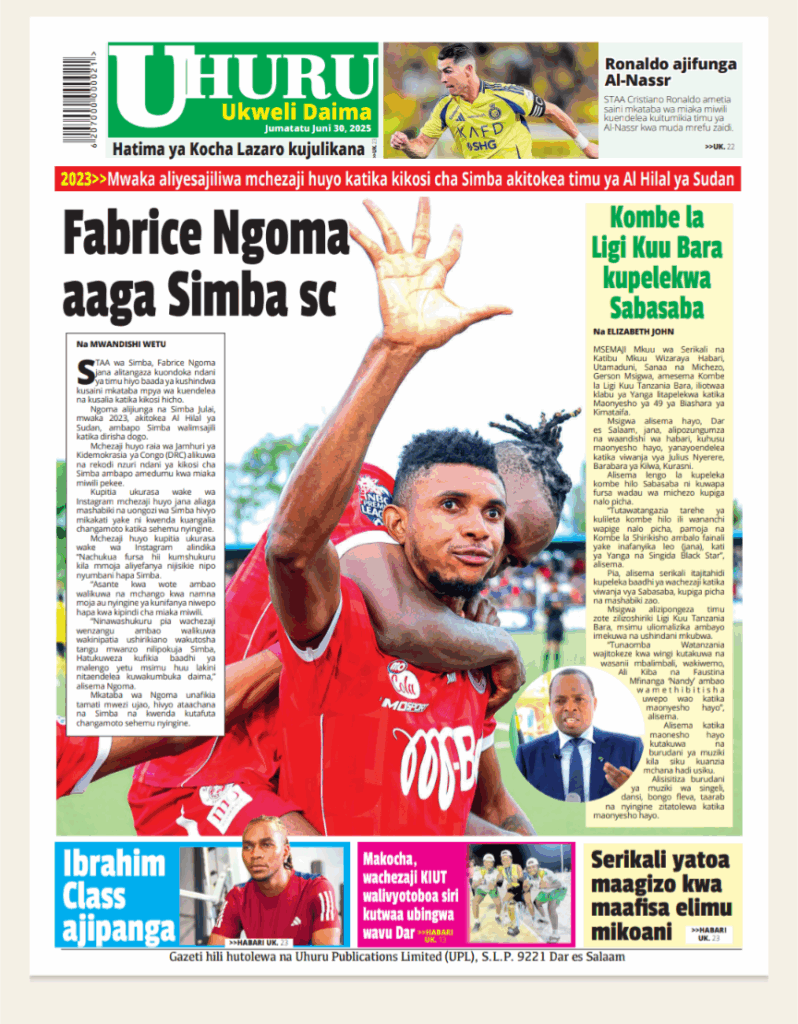 Tanzania News Paper Today Headlines-Magazeti ya leo 30 June 2025