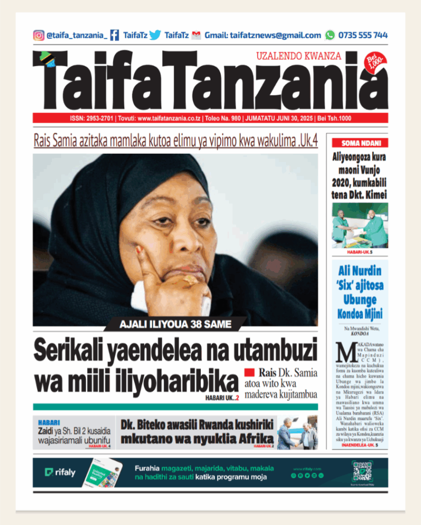 Tanzania News Paper Today Headlines-Magazeti ya leo 30 June 2025