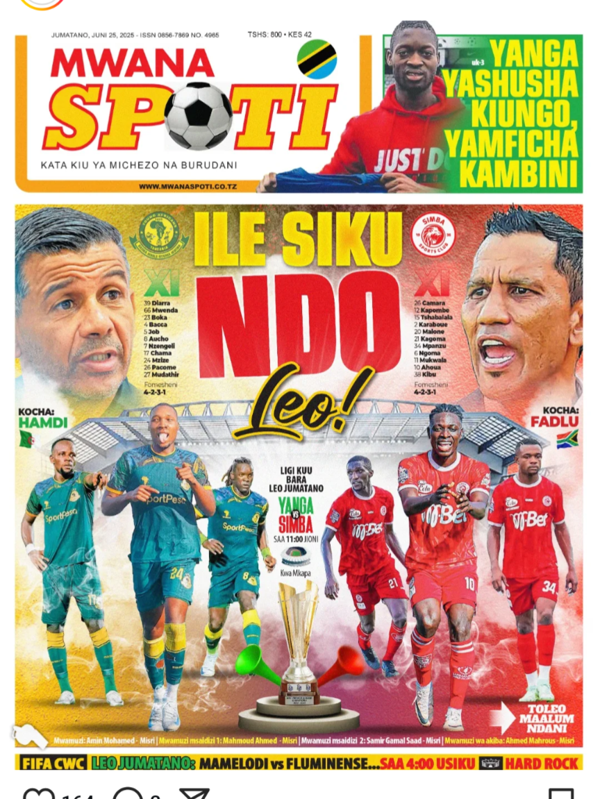 Magazeti ya Leo 25 June 2025