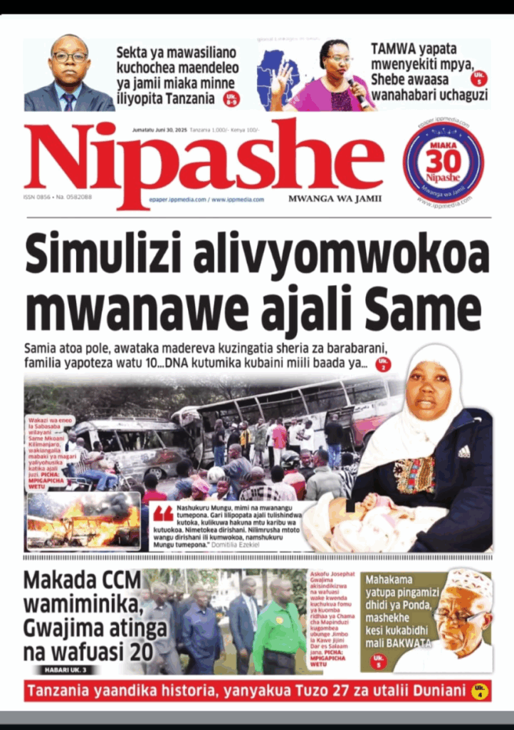 Tanzania News Paper Today Headlines-Magazeti ya leo 30 June 2025