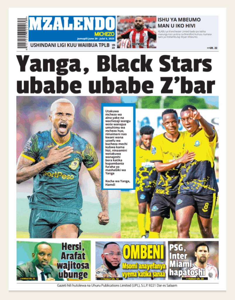 Tanzania News paper today-Magazeti ya leo 29 June 2025